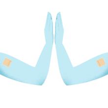 Illustration of two arms with nicotine patches giving high fives.