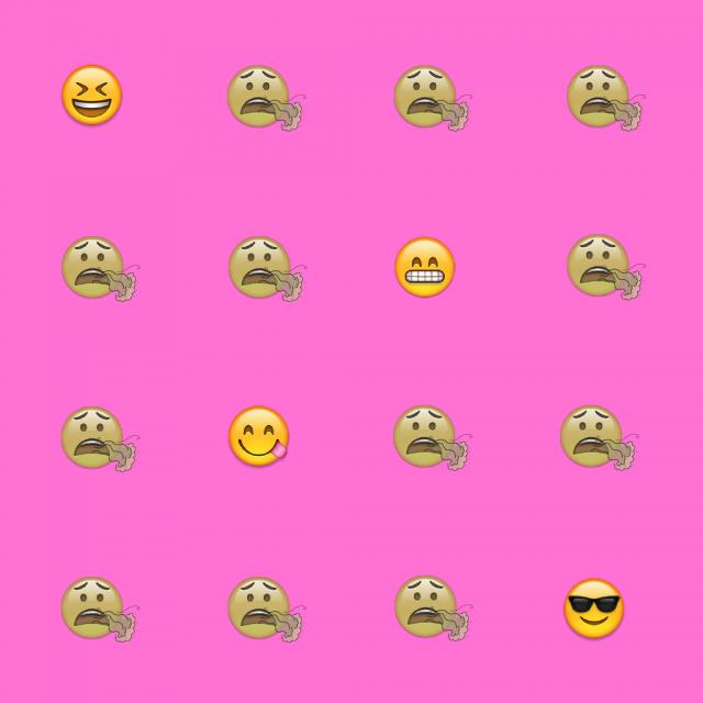 Animated emojis showing an array of expressions